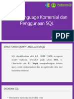 Query Language Komersial Dan Penggunaan SQL