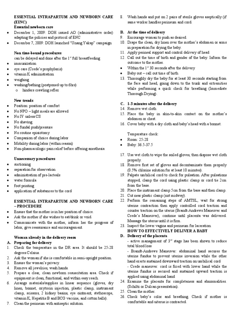 Essential Intrapartum and Newborn Care | PDF | Syringe | Childbirth