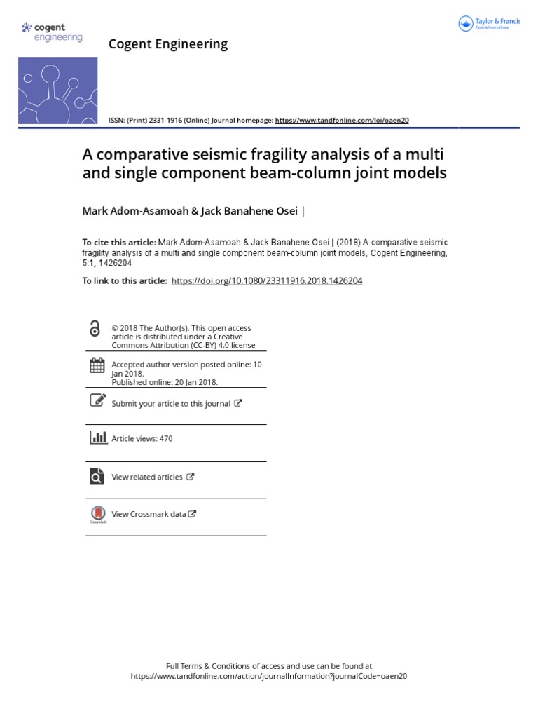 A Comparative Seismic Fragility Analysis of A Multi and Single ...
