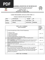 Sri Ramakrishna Institute of Technology: Academic Year 2016 - 17 Internal Test - I (August, 2016)