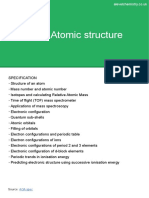 3.1.1 Atomic Structure: AQA Spec