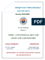 Doctor Harisingh Gour Vishwavidyalaya SAGAR (M.P.) : Topic:-Coventional Sign and Chain and Tape Survery