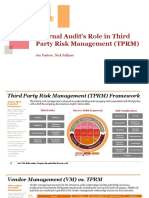 Internal Audit's Role in Third Party Risk Management (TPRM) : Jon Pastore, Nick Fullmer