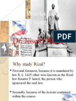 Life, Works and Writing: Dr. Jose P. Rizal