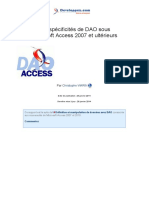 Specificités de Dao Sous Access 2007
