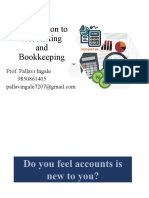 Introduction To Accounting and Bookkeeping: Prof. Pallavi Ingale 9850861405