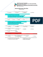 General Education Quiz Bee: Questionnaire