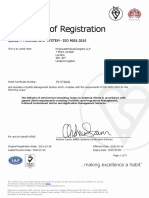 Certificate of Registration: Quality Management System - Iso 9001:2015