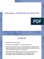 Chemistry of BORON and SILICON