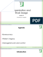 Organization and Work Design: Università Tor Vergata