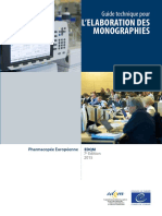 Guide Technique Pour L Elaboration Des Monographies 7eme Edition 2015 PDF