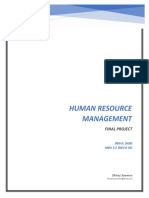 Human Resource Management: Final Project