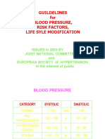 Guildelines For Blood Pressure, Risk Factors, Life Syle Modification