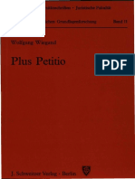 Plus Petitio - Wolfgang Wiegand