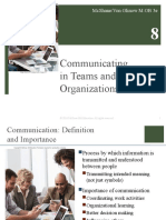 Communicating in Teams and Organizations: Mcshane/Von Glinow M:Ob 3E
