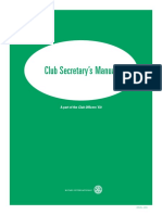 Club Secretary's Manual: A Part of The Club Officers' Kit