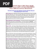 WHAT IS SLR? What Is CRR? What Is Rate?, What Are Repo and Reverse Repos? What Is Difference Between CRR and SLR?