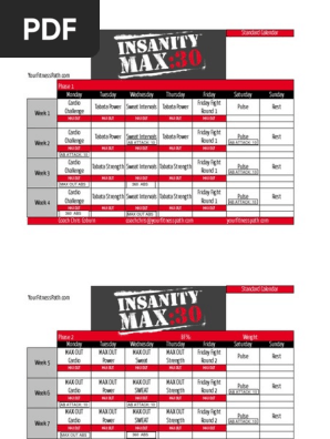 imprimir insanity max 30 standard calendar pdf sports