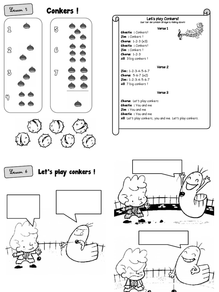 Conkers ! 1 5 2 6 3 7 4: Let's Play Conkers! | PDF