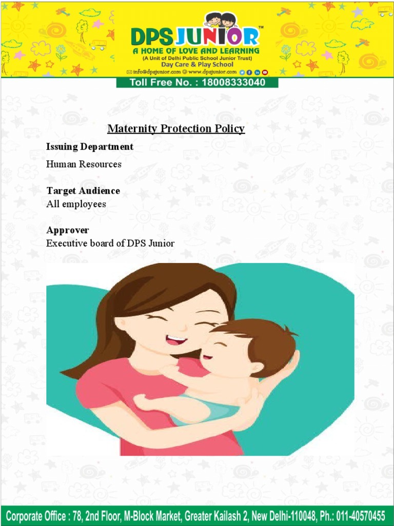 DPSJ Maternity Protection Policy PDF Parental Leave Mother