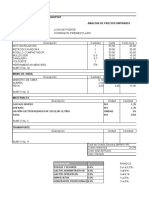 Análisis de precios unitarios losa puente hormigón