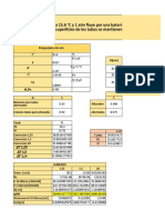 Cálculo de la velocidad de transferencia de calor en una batería de tubos