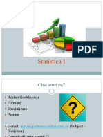 Statistică I - Prezentare Curs 1 PDF