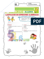 ALGEBRA CLASIFICACION DE UNA EXPRESION ALGEBRAICA 3ER GRADO.pdf