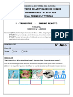 Atividade1 6ºano Inglês