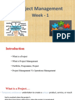 Project Management: Week - 1