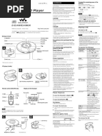 Sony CD Player User Manual DEJ106CK PDF