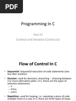 Programming in C: Control and Iterative Constructs