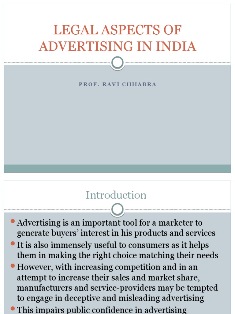 Legal Aspects of Advertising in India | Download Free PDF | Consumer ...