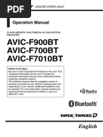 AVIC-F900BT AVIC-F700BT AVIC-F7010BT: Operation Manual