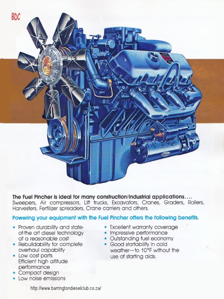 Detroit Diesel 8.2 Liter Fuel Pincheradvantages PDF PDF Horsepower