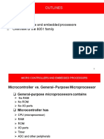 Outlines: Microcontrollers and Embedded Processors Overview of The 8051 Family