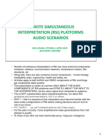 Remote Simultaneous Interpretation (Rsi) Platforms Audio Scenarios