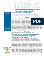 La Evaluación Del Lenguaje Musical en El Alumnado Adulto