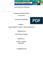 Evidencia Cuadro Comparativo "Medios y Modos de Transporte"