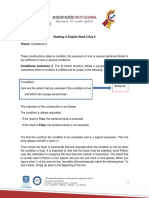 Reading in English Week 3 Day 2 Theme: Conditional If