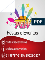 P&W Festas - cartão Divuldação