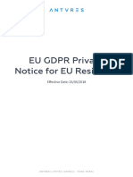 EU GDPR Privacy Notice For EU Residents: Effective Date: 25/05/2018