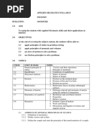 Applied Mech Syllabus