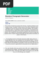 Random Sentence Generator Tool | PDF | Randomness | Subject (Grammar)