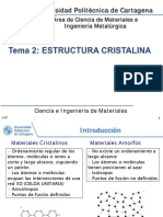 Tema 2 Estructura Cristalina Presentación