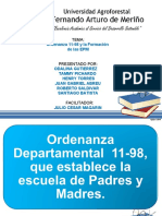 Ordenanza 11-98 y La Formación de Las EPM: Tema