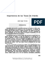 Dialnet ImportanciaDeLasTasasDeInteres 6521379 PDF