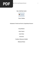 Bank: Allied Bank Limited: Running Head: Allied Bank's Services and Corporate Structure 1