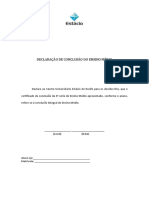 Declaração de Conclusão Do Ensino Médio PDF