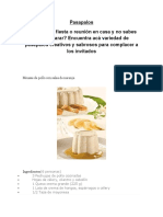 Recetas para Elaborar Deliciosos Pasapalos